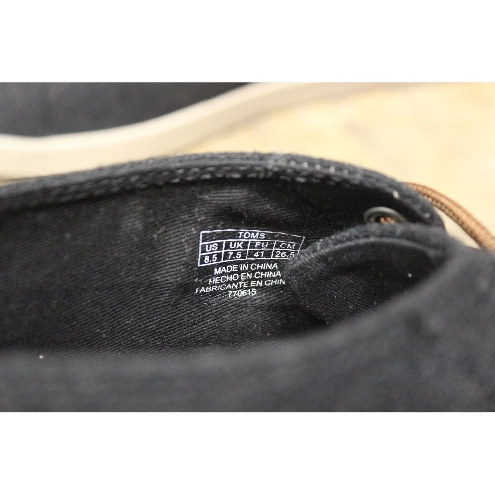 TOMS Paseo Mid Ankle Shoes Mens 8.5 Black Wool Casual Outdoor Cozy Urban Style